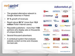 NetSprint competencesContextual Advertising: