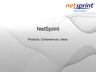 NetSprint Products, Competences, Ideas. 