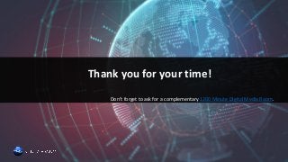 Thank you for your time!
Don’t forget to ask for a complementary 1200 Minute Digital Media Room.
 