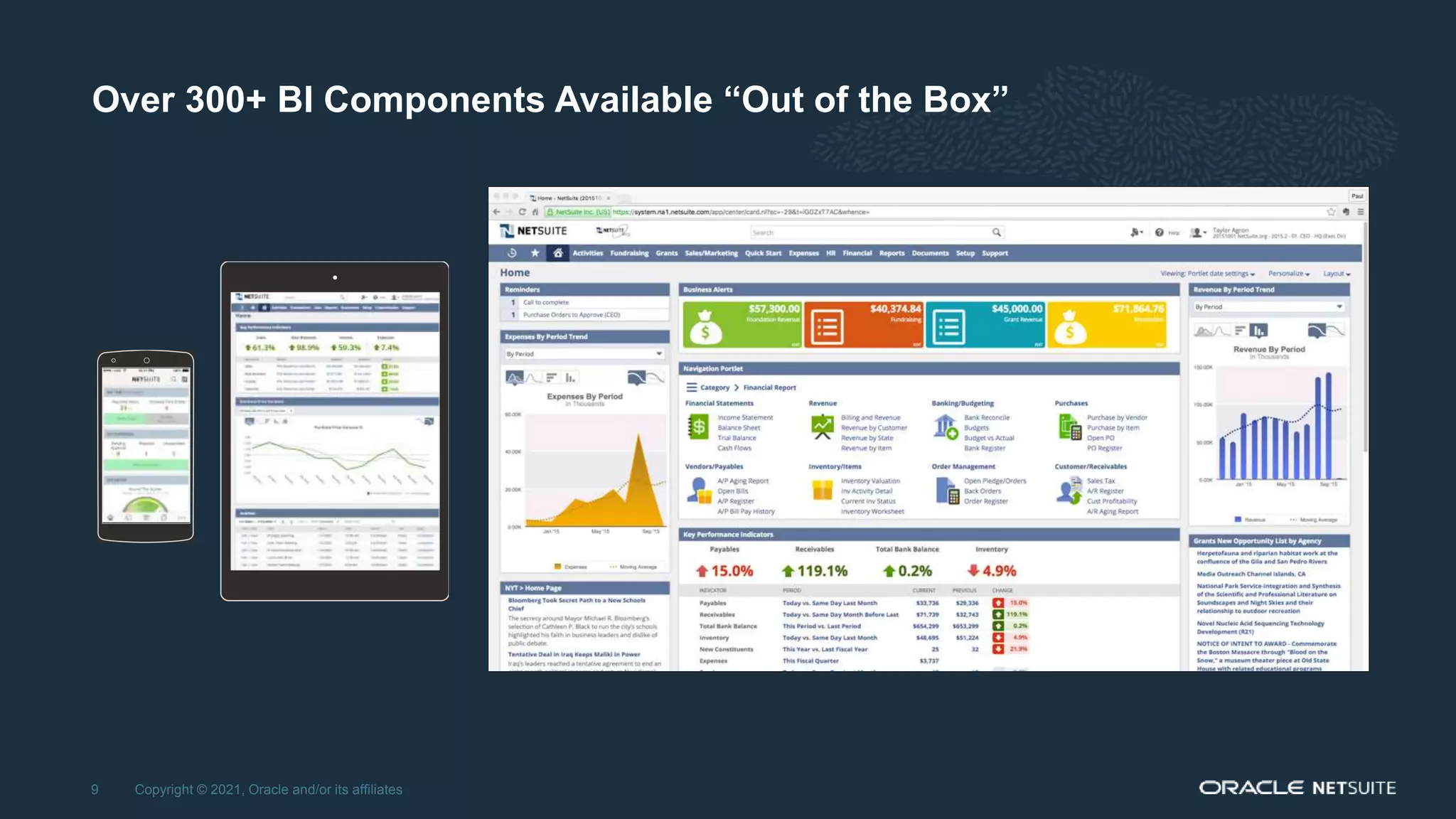 Over 300+ BI Components Available “Out of the Box”
9 Copyright © 2021, Oracle and/or its affiliates
 