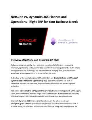 NetSuite vs. Dynamics 365 F&O_ Choosing the Right ERP for Your Business ...