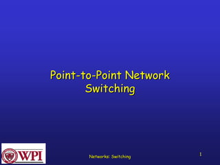 Networks: Switching 1 
PointPoint--toto--Point NetworkPoint NetworkSwitching Switching  
