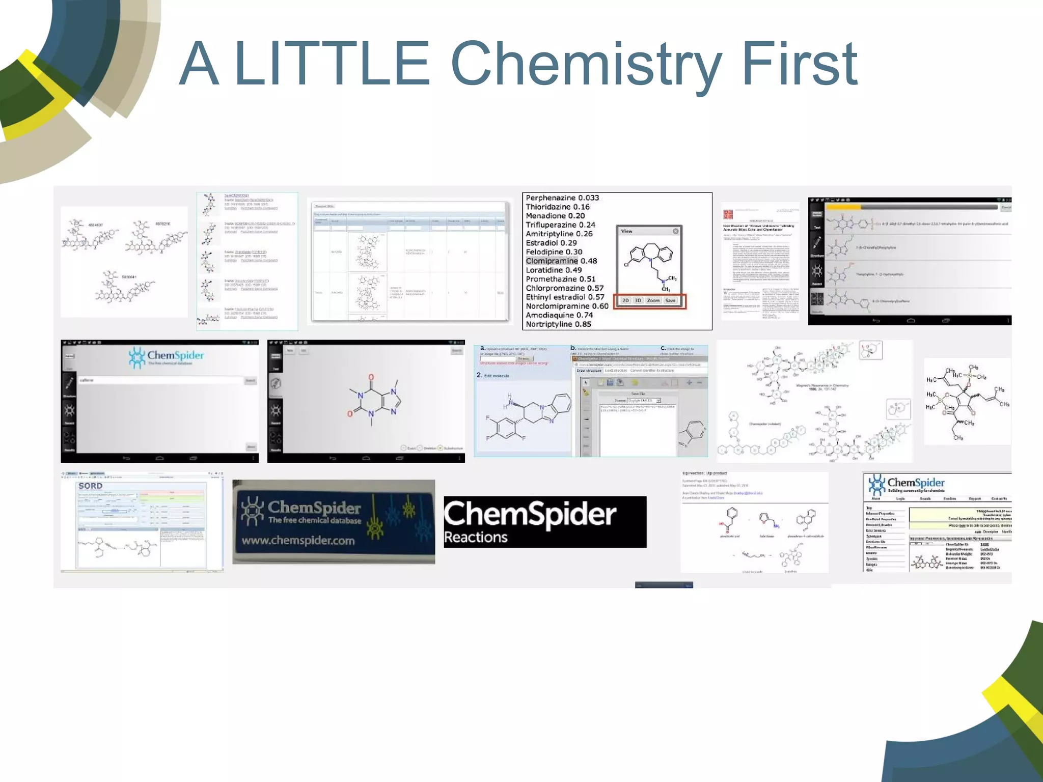 A LITTLE Chemistry First

 