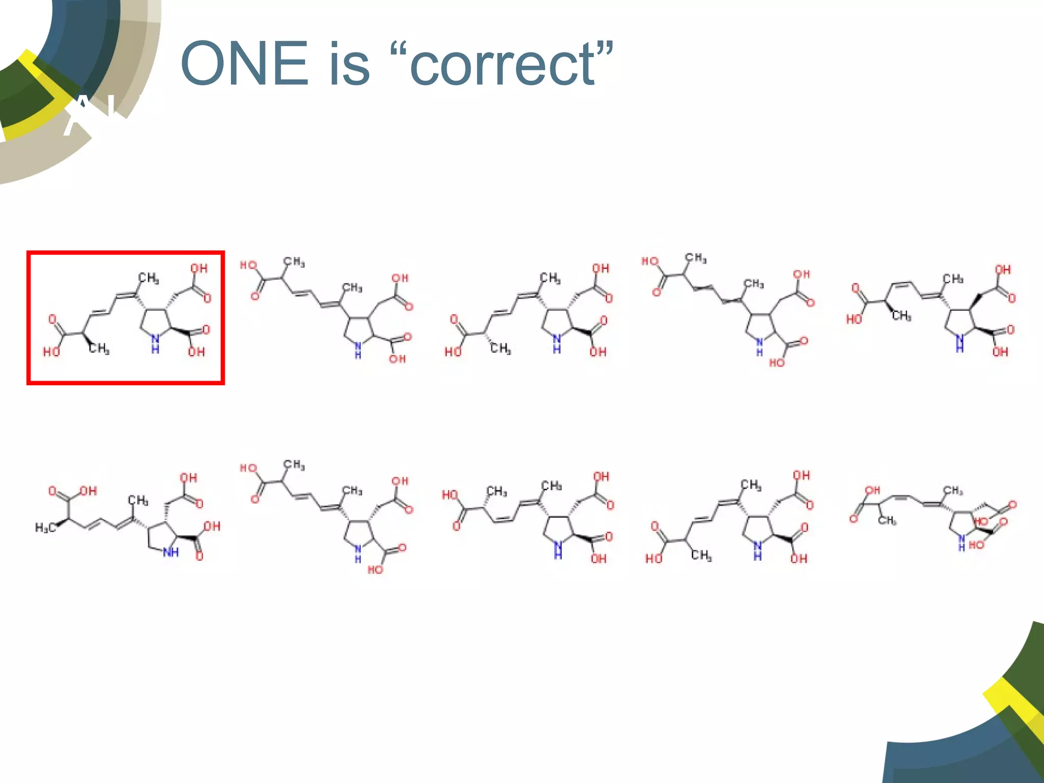 ONE is “correct”
ALL Different, ALL “Domoic Acids”

 