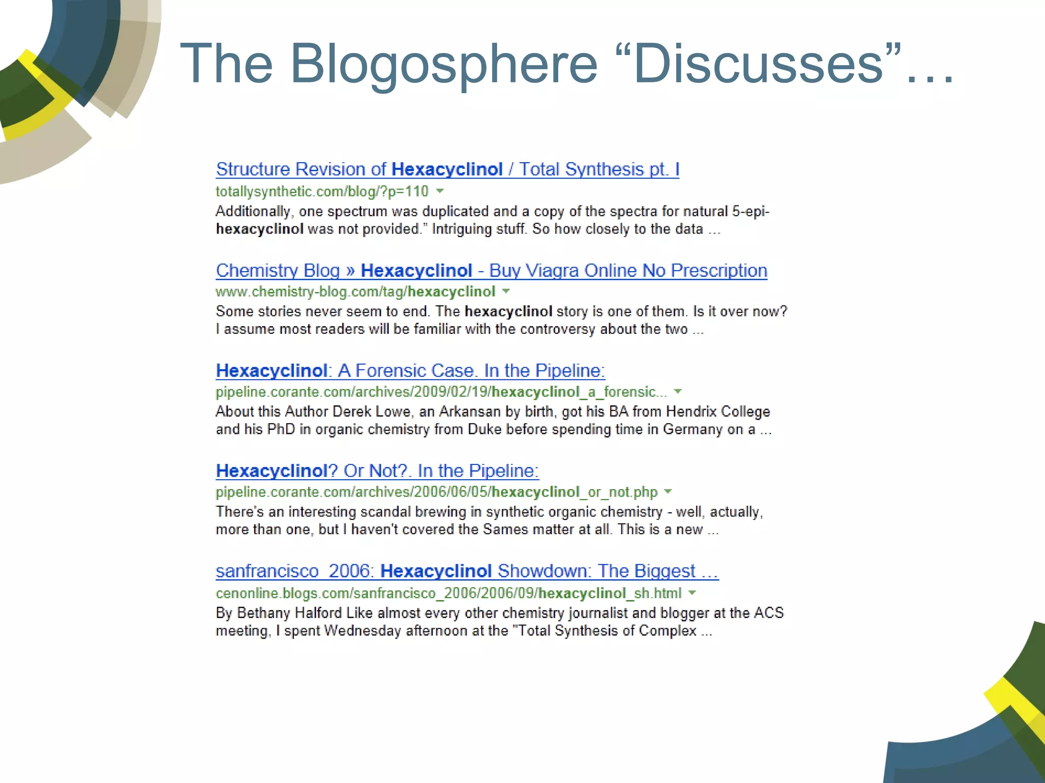 The Blogosphere “Discusses”…

 