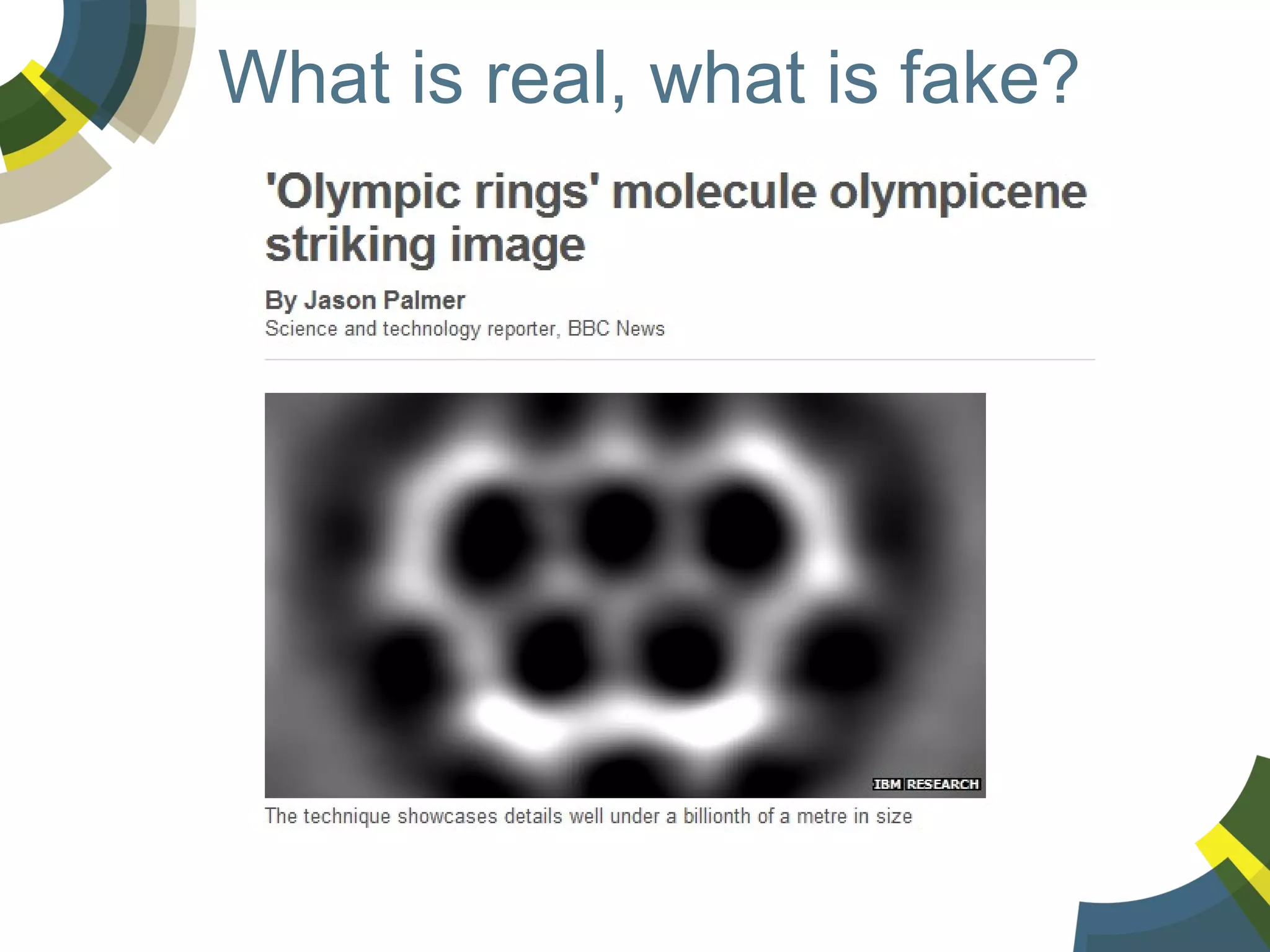 What is real, what is fake?

 