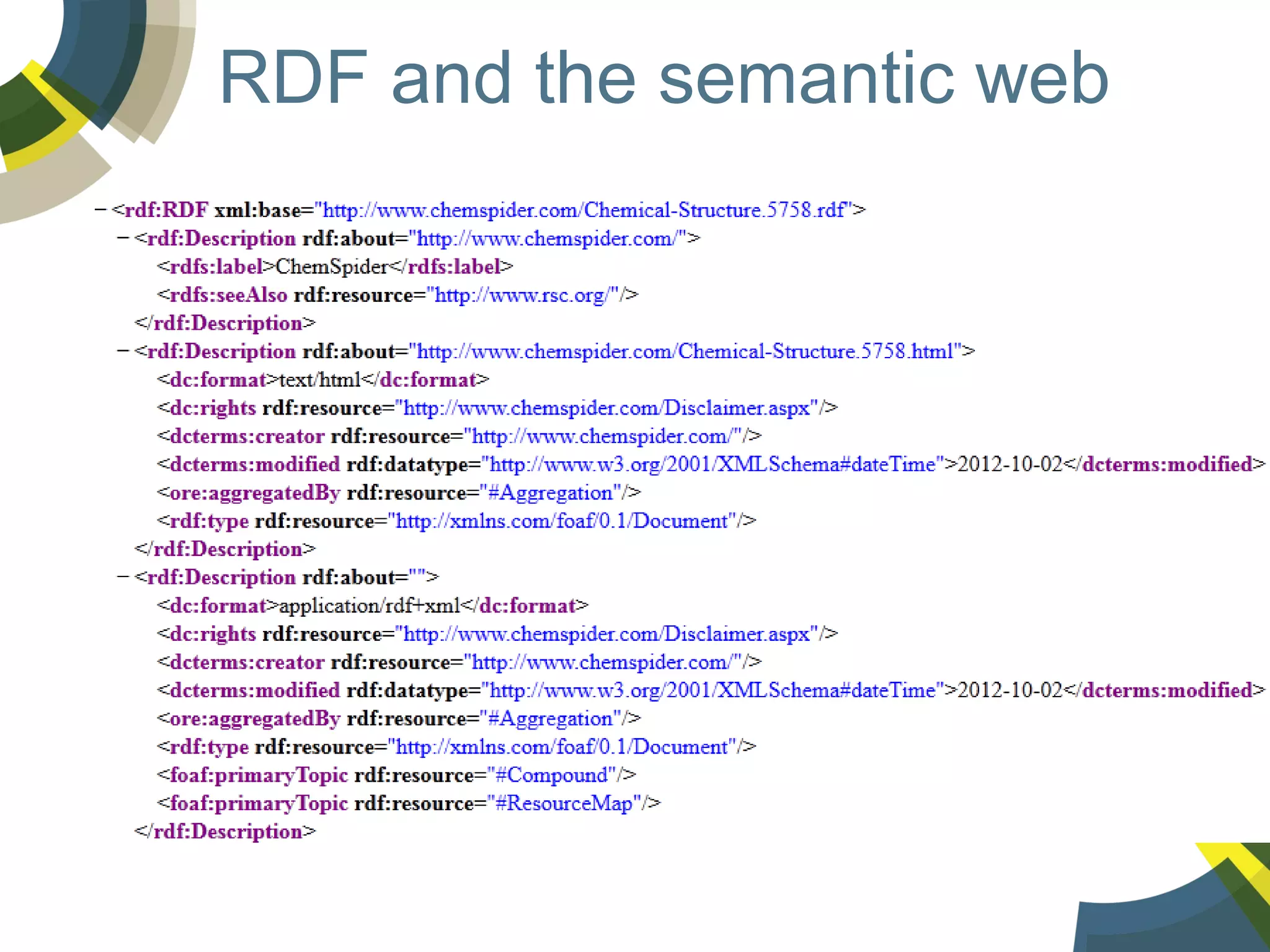 RDF and the semantic web

 