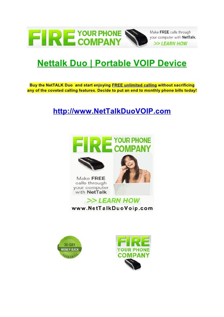Nettalk Duo Unlimited VOIP Calling with all the Calling Features