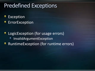 Exceptions in PHP | PDF
