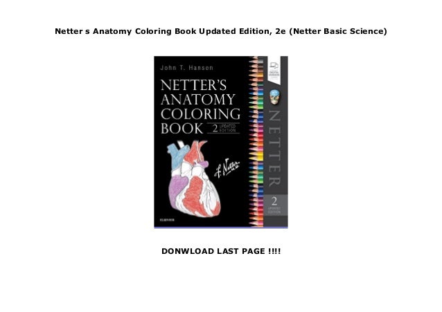Download Netter s Anatomy Coloring Book Updated Edition, 2e (Netter ...