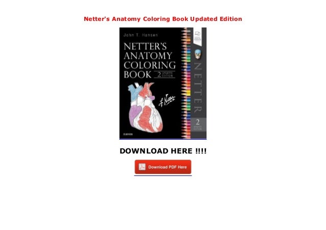 Download Netter S Anatomy Coloring Book Updated Edition