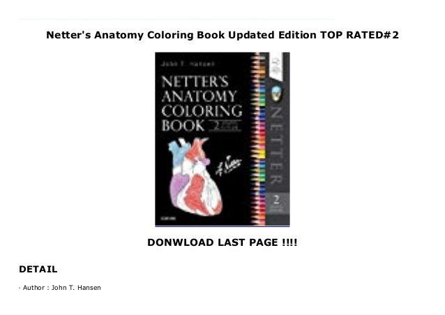 Download Netter's Anatomy Coloring Book Updated Edition TOP RATED#5