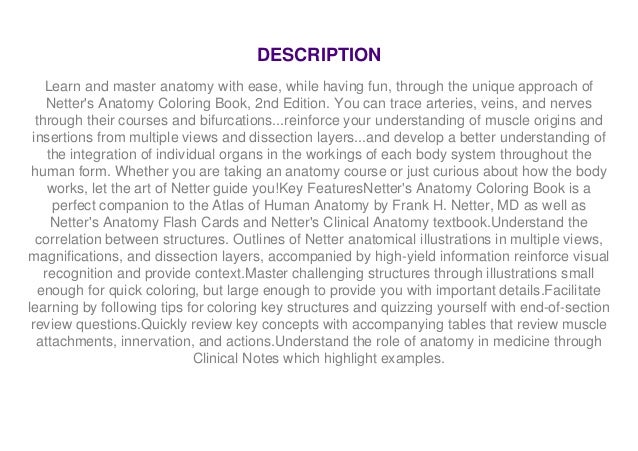 Download Pdf Book Netter S Anatomy Coloring Book Updated Edition Netter B
