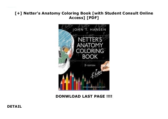 Download Netter S Anatomy Coloring Book With Student Consult Online Acces