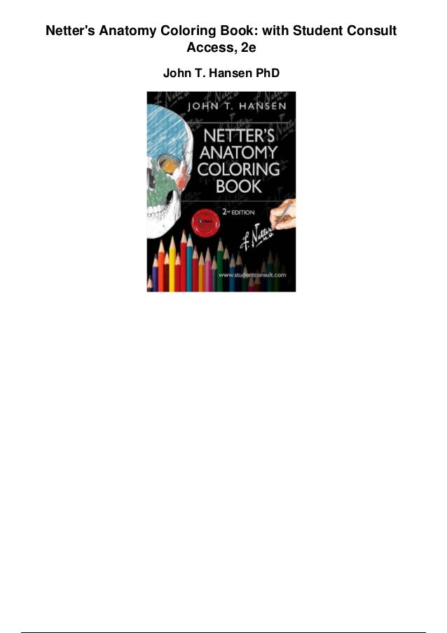 Download Netters Anatomy Coloring Book With Student Consult Access 2e Pdf