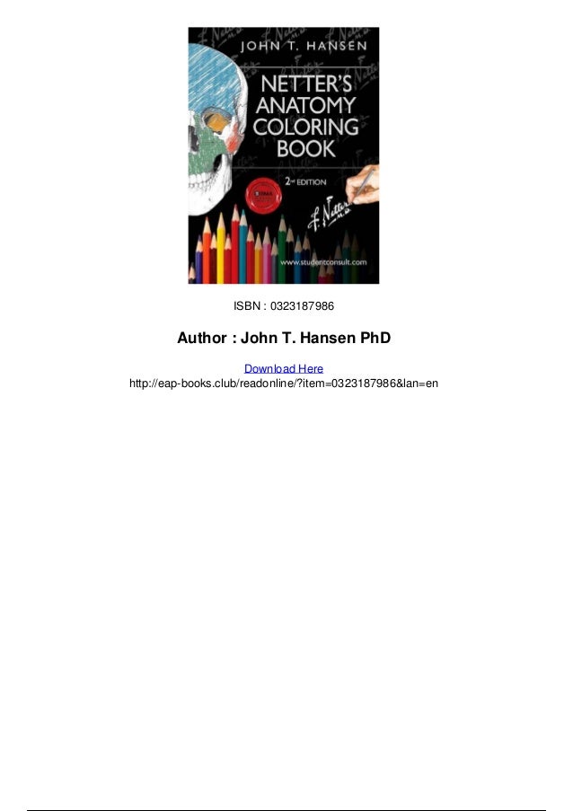 Download Netters anatomy coloring book with student consult access ...