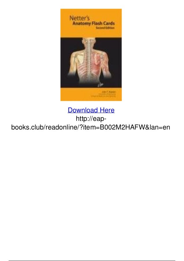Netters anatomy flash cards with student consult online access netters anatomy fl pdf