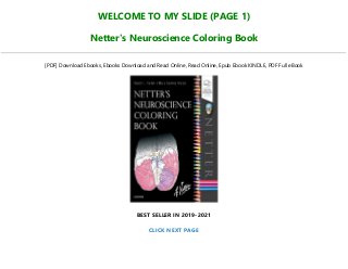 Read [PDF] Netter's Neuroscience Coloring Book Pre Order