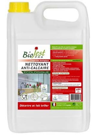 Nettoyant professionnel anticalcaire écologique biojest pro ecolabel ue  5 l