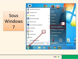 Sous
Windows
7
 