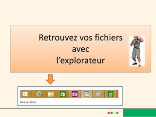 Retrouvez vos fichiers
avec
l’explorateur
 