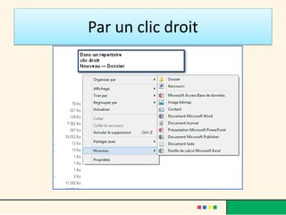 Par un clic droit
 
