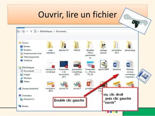 Ouvrir, lire un fichier
 