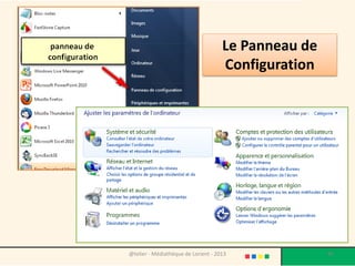 Le Panneau de
Configuration
@telier - Médiathèque de Lorient - 2013 95
 