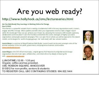ReMixology 3
Fresh Media
ReMixology 3
Saturday, November 06, 2010
from 5:00 PM - 11:00 PM (PT)
Vancouver, British Columbia...
