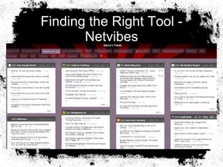 Finding the Right Tool - Netvibes 