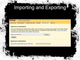 Importing and Exporting 