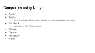 Netty training | PDF
