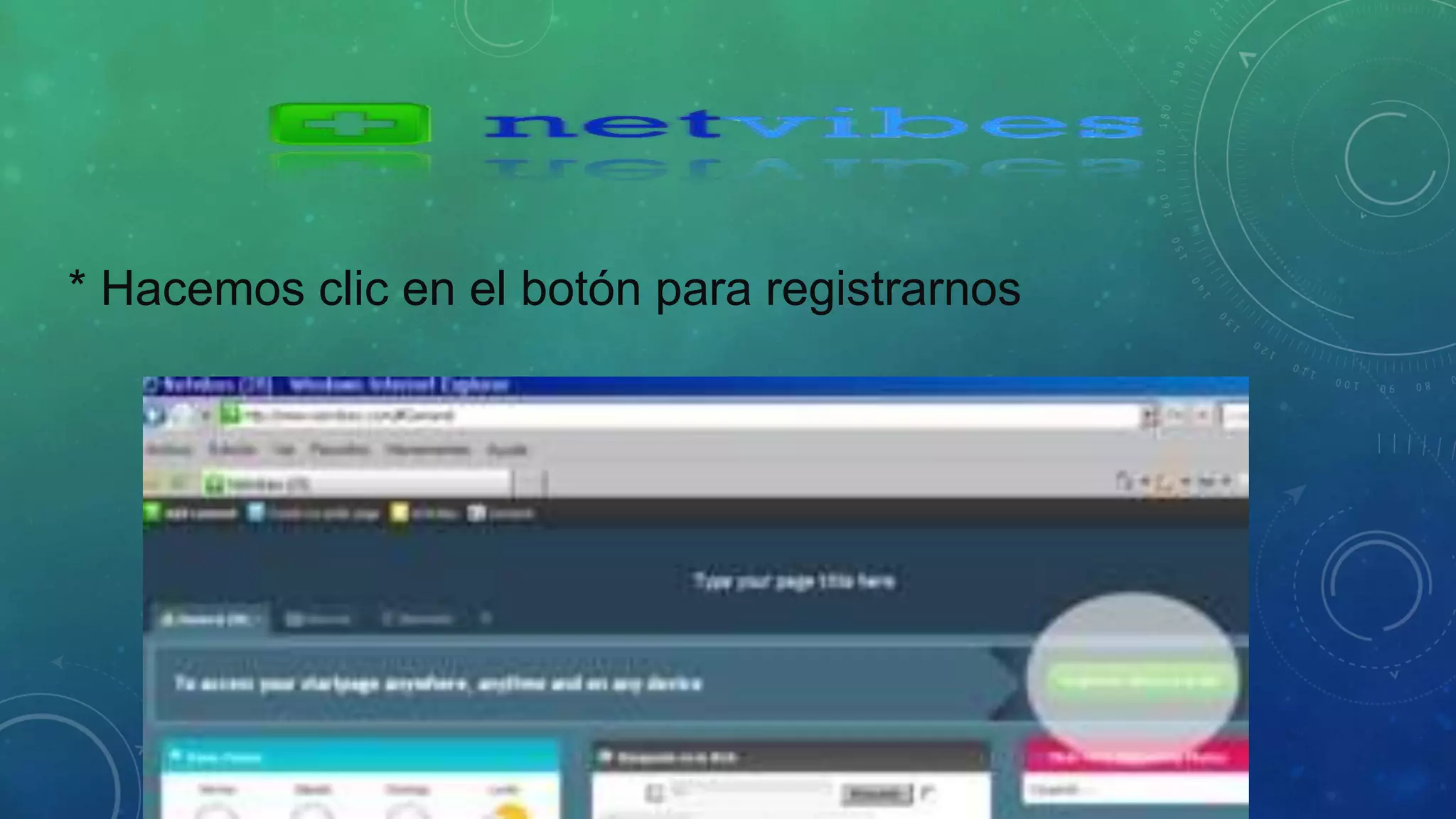 * Hacemos clic en el botón para registrarnos 
 