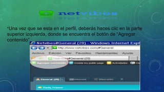 *Una vez que se esta en el perfil, deberás haces clic en la parte 
superior izquierda, donde se encuentra el botón de “Agregar 
contenido” 
 