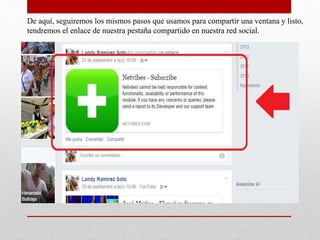 De aquí, seguiremos los mismos pasos que usamos para compartir una ventana y listo,
tendremos el enlace de nuestra pestaña compartido en nuestra red social.
 