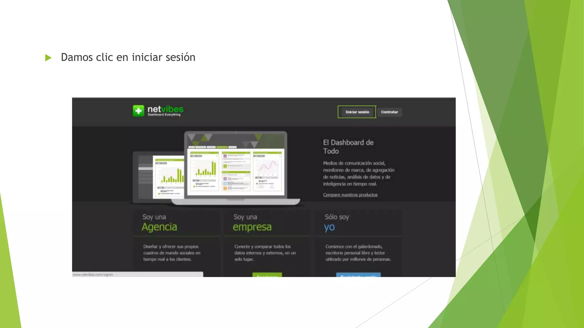  Damos clic en iniciar sesión
