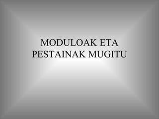 MODULOAK ETA PESTAINAK MUGITU 