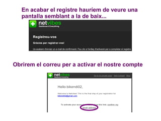 En acabar el registre hauríem de veure una pantalla semblant a la de baix... Obrirem el correu per a activar el nostre compte  