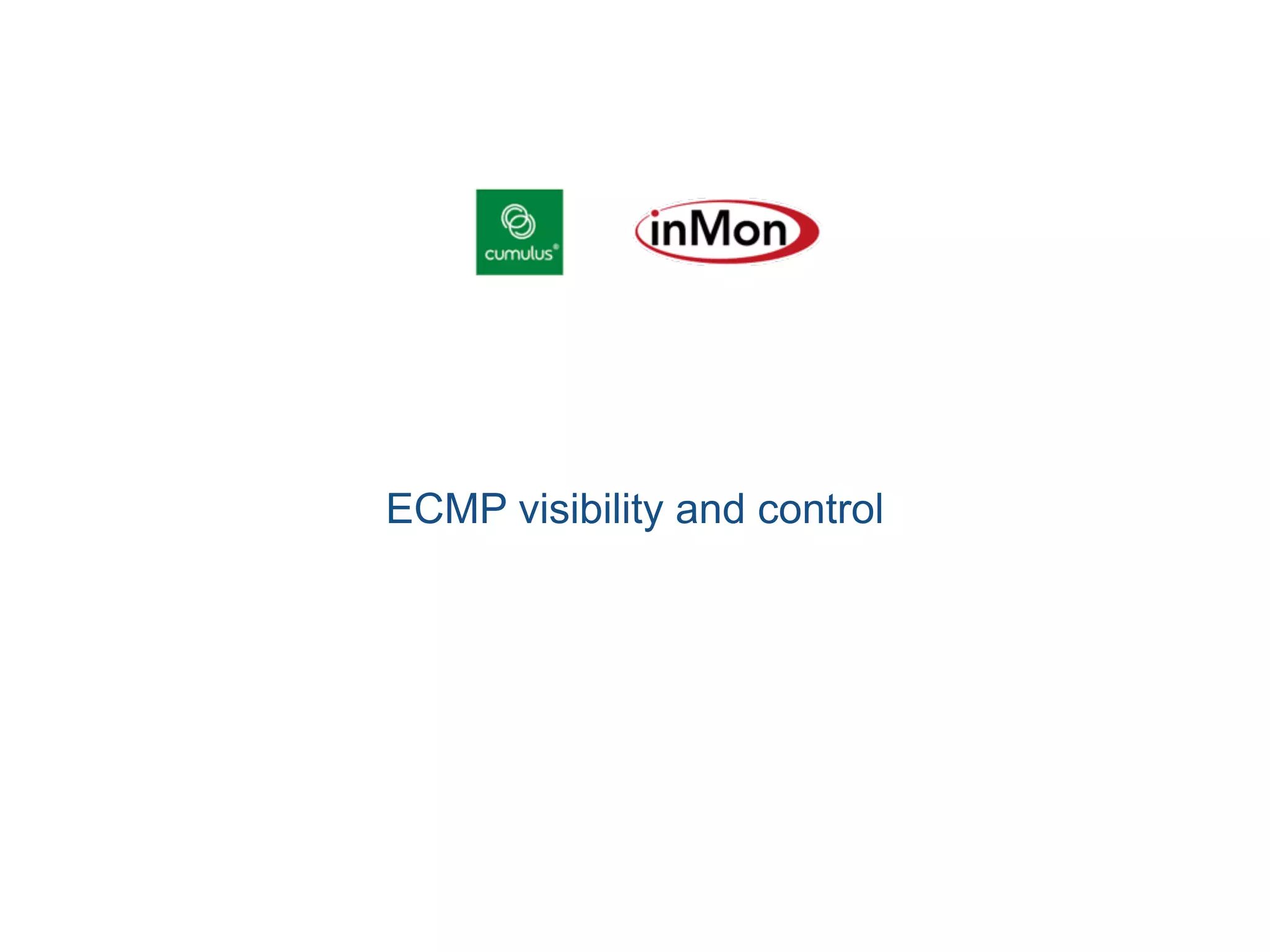 ECMP visibility and control
 