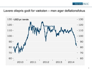 5 
Lavere oliepris godt for væksten – men øger deflationsfokus 
 