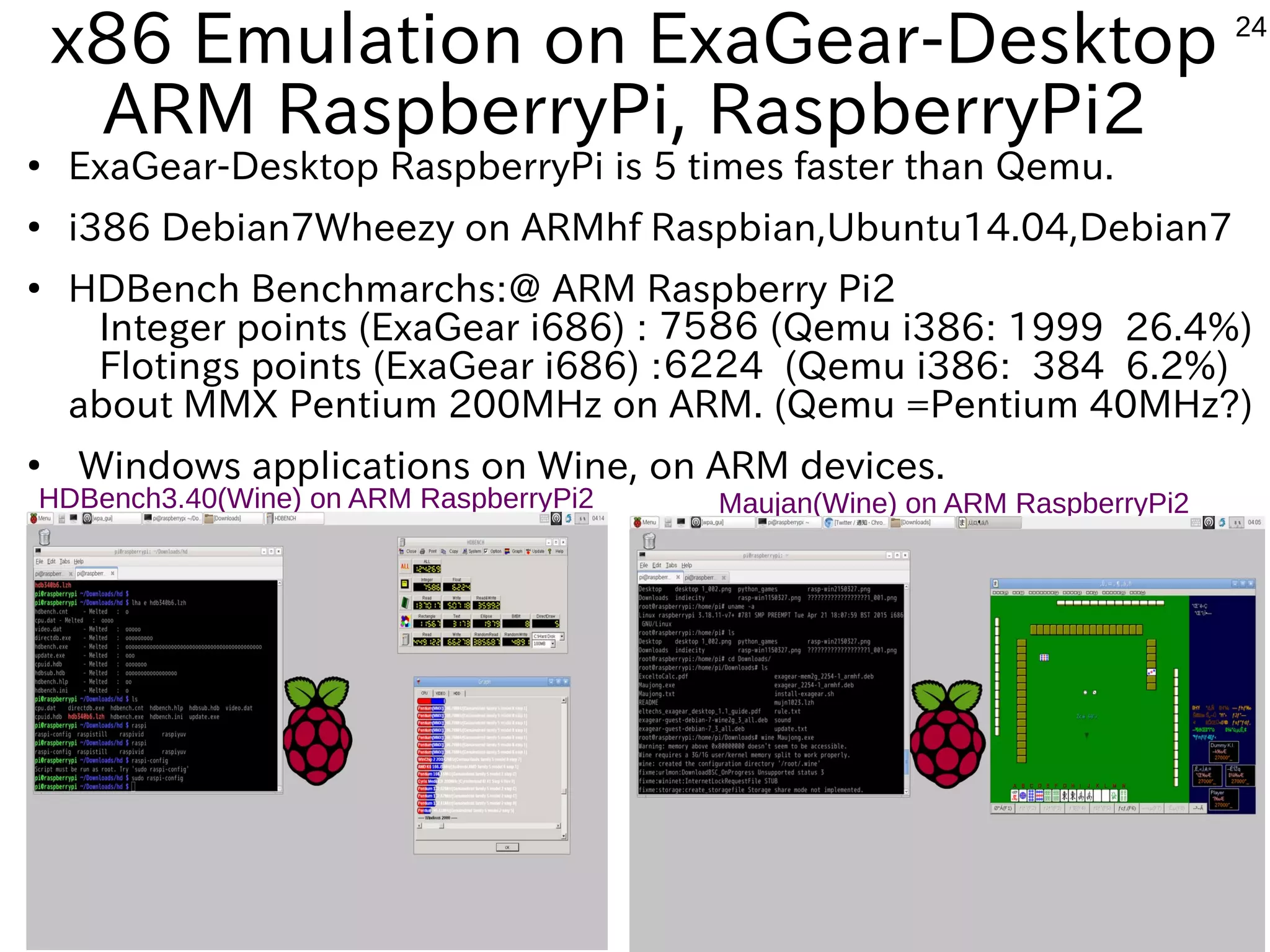 24 x86 Emulation and Windows applications on ARM Linux Devices 