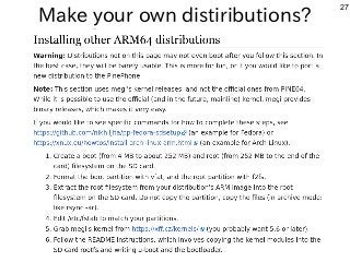 27
Make your own distiributions?
 