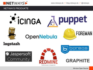 www.netways.de // blog.netways.de // @netways
We love Open Source
NETWAYS PRODUKTE
GRAPHITE
 