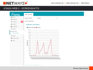www.netways.de // blog.netways.de // @netways
We love Open Source
ICINGA WEB 2 - SCREENSHOTS
 