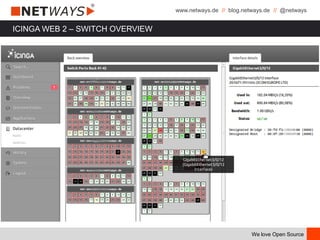 www.netways.de // blog.netways.de // @netways
We love Open Source
ICINGA WEB 2 – SWITCH OVERVIEW
 