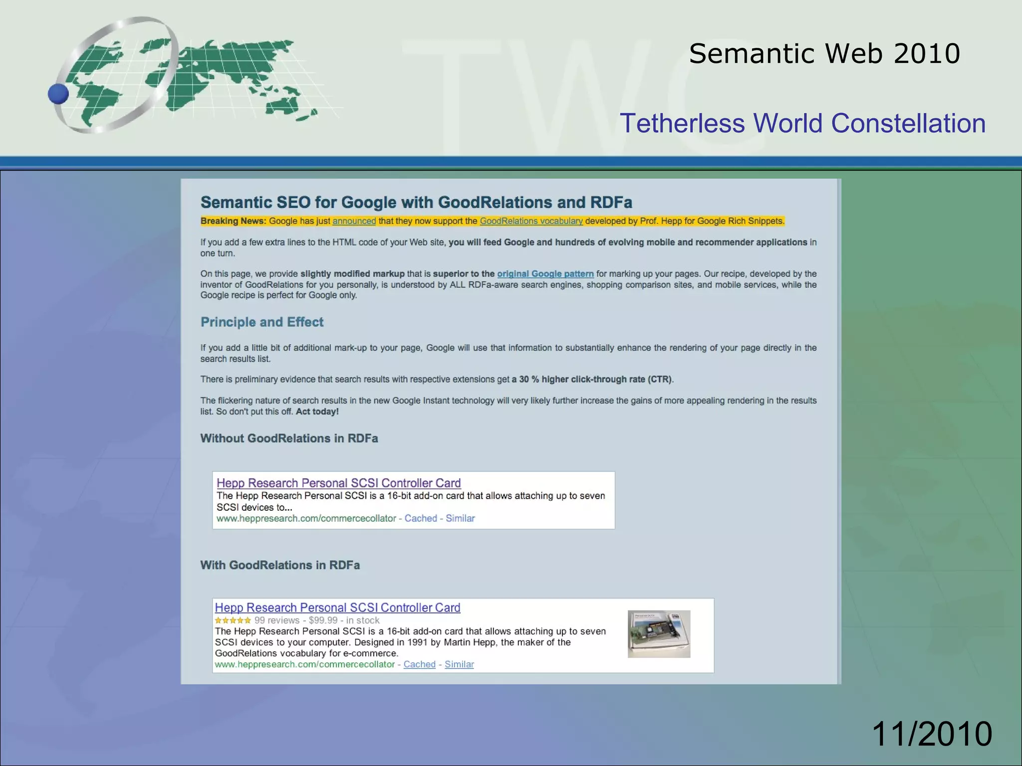 Semantic Web 2010 11/2010 