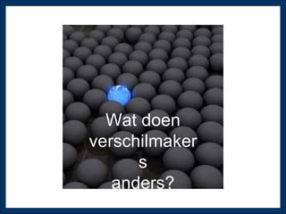 Wat doen verschilmakers anders? 