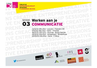 Sessie 2: je creatief werk presenteren en een netwerk uitbouwen