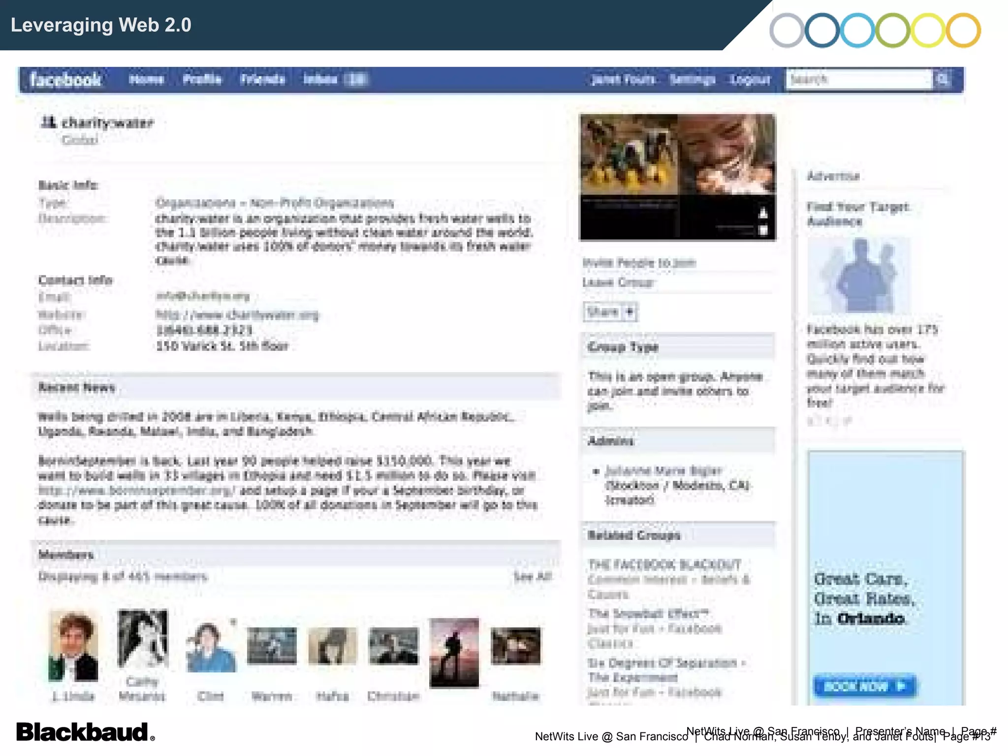 NetWits Live @ San Francisco  |  Presenter’s Name  |  Page # Leveraging Web 2.0 