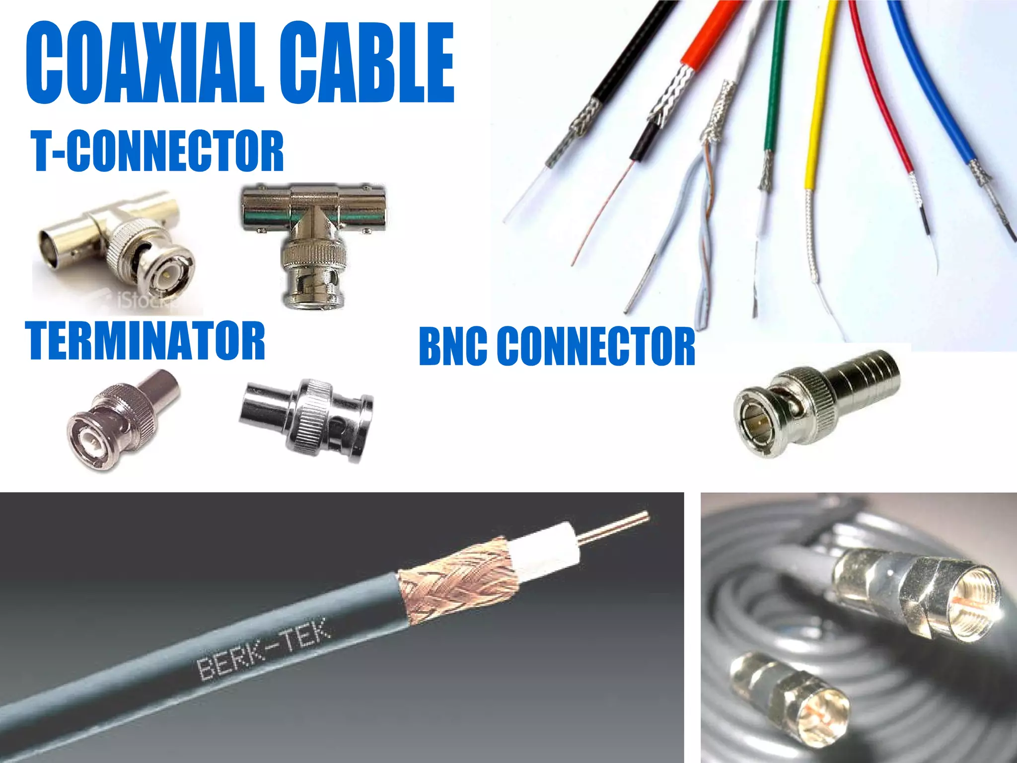 COAXIAL CABLE T-CONNECTOR TERMINATOR BNC CONNECTOR 